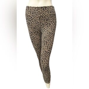 J.Crew Women’s Small Leopard Print Stretch Leggings Tan Black Animal Print